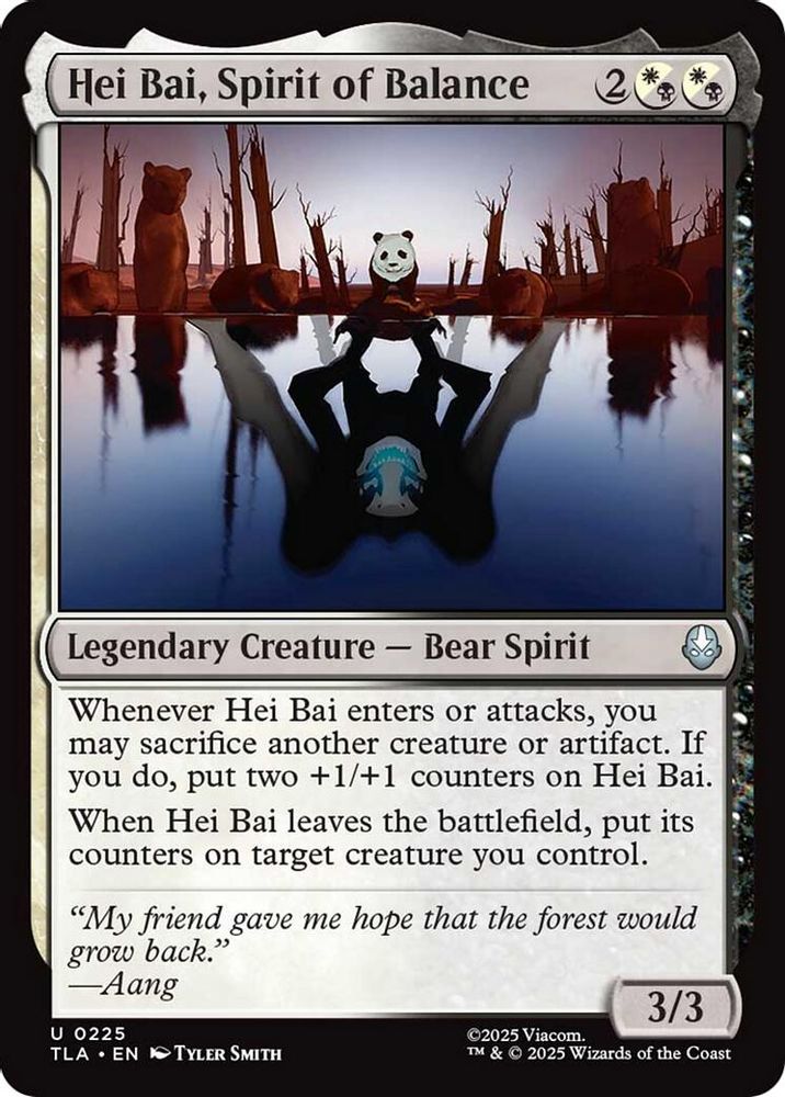2025 Magic: The Gathering: Avatar: The Last Airbender (TLA) - Hei Bai Spirit of Balance (#225, Uncommon) (, Near Mint)