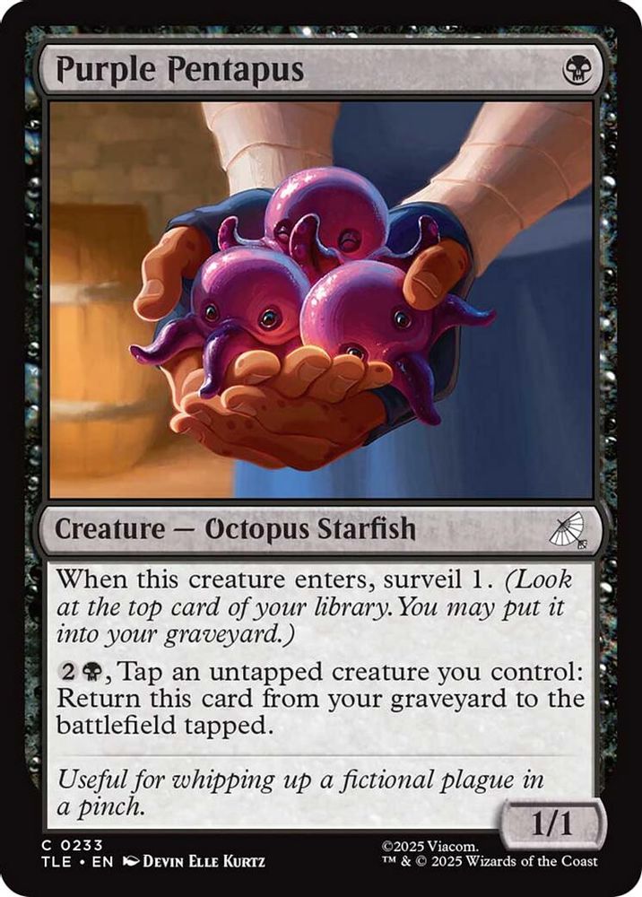 2025 Magic: The Gathering: Avatar: The Last Airbender: Eternal-Legal (TLE) - Purple Pentapus (#233, Common) (Foil, Near Mint)