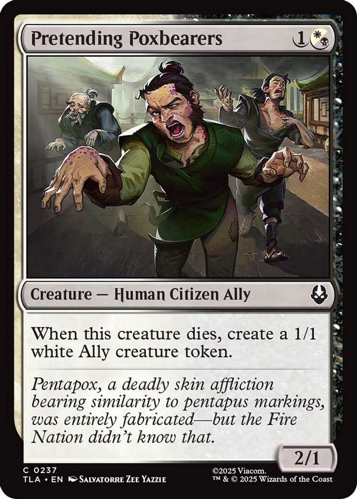 2025 Magic: The Gathering: Avatar: The Last Airbender (TLA) - Pretending Poxbearers (#237, Common) (, Near Mint)