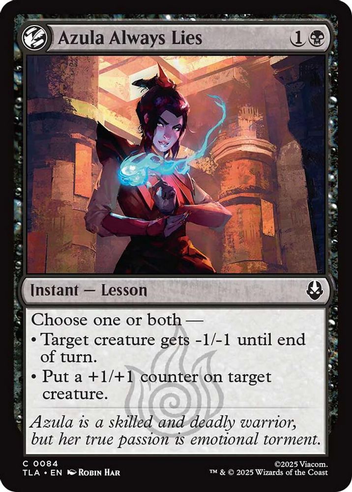 2025 Magic: The Gathering: Avatar: The Last Airbender (TLA) - Azula Always Lies (#84, Common) (, Near Mint)