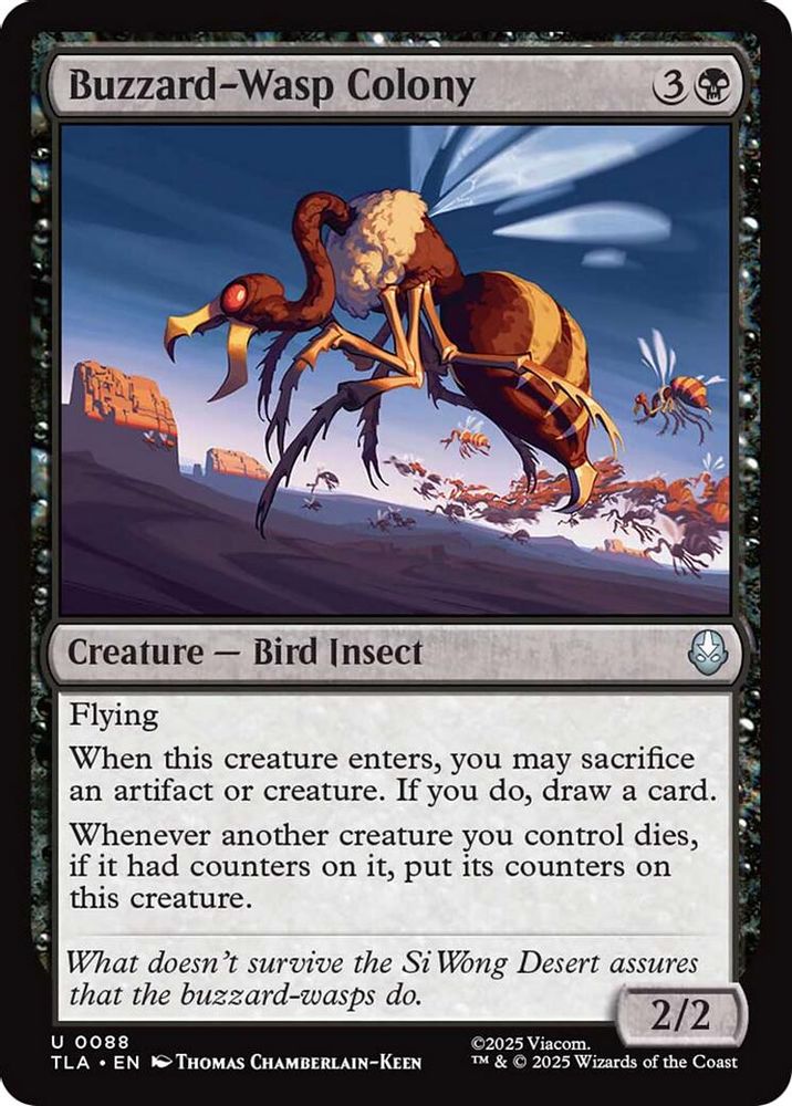 2025 Magic: The Gathering: Avatar: The Last Airbender (TLA) - Buzzard Wasp Colony (#88, Uncommon) (, Near Mint)