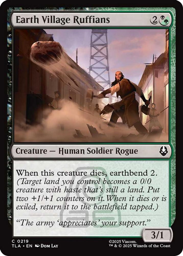 2025 Magic: The Gathering: Avatar: The Last Airbender (TLA) - Earth Village Ruffians (#219, Common) (, Near Mint)