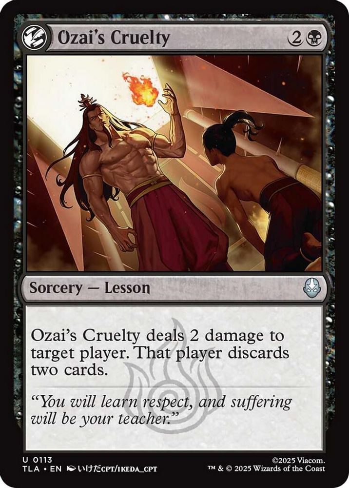 2025 Magic: The Gathering: Avatar: The Last Airbender (TLA) - Ozais Cruelty (#113, Uncommon) (, Near Mint)