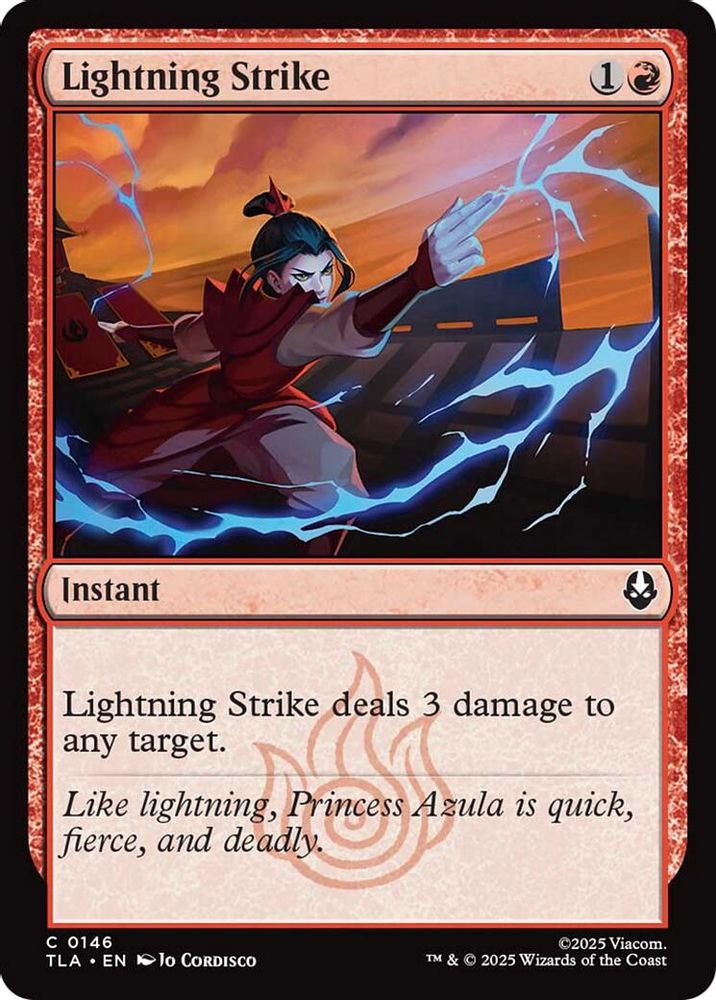 2025 Magic: The Gathering: Avatar: The Last Airbender (TLA) - Lightning Strike (#146, Common) (, Near Mint)
