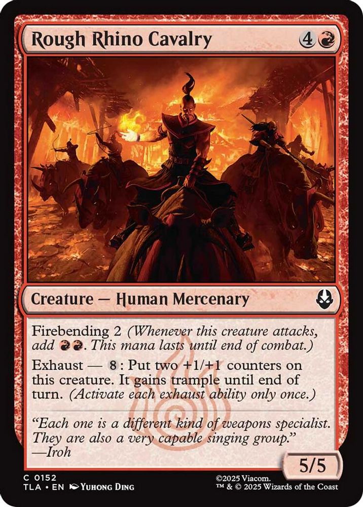 2025 Magic: The Gathering: Avatar: The Last Airbender (TLA) - Rough Rhino Cavalry (#152, Common)