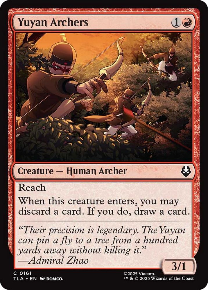 2025 Magic: The Gathering: Avatar: The Last Airbender (TLA) - Yuyan Archers (#161, Common) (, Near Mint)