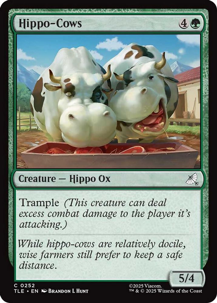 2025 Magic: The Gathering: Avatar: The Last Airbender: Eternal-Legal (TLE) - Hippo Cows (#252, Common) (, Near Mint)
