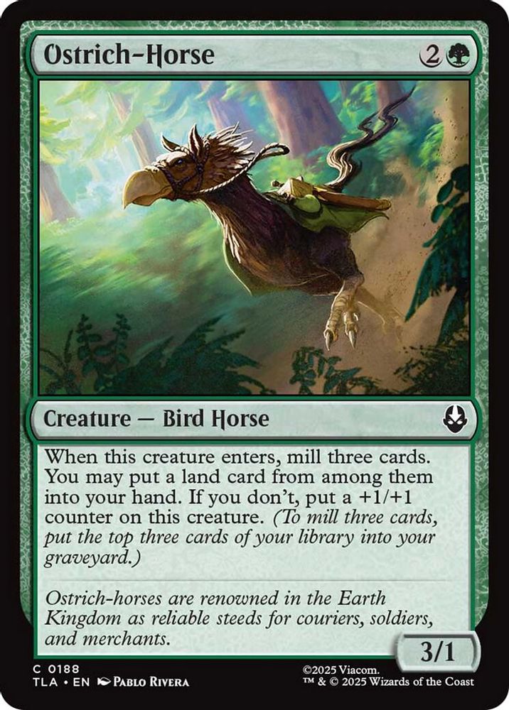 2025 Magic: The Gathering: Avatar: The Last Airbender (TLA) - Ostrich Horse (#188, Common)