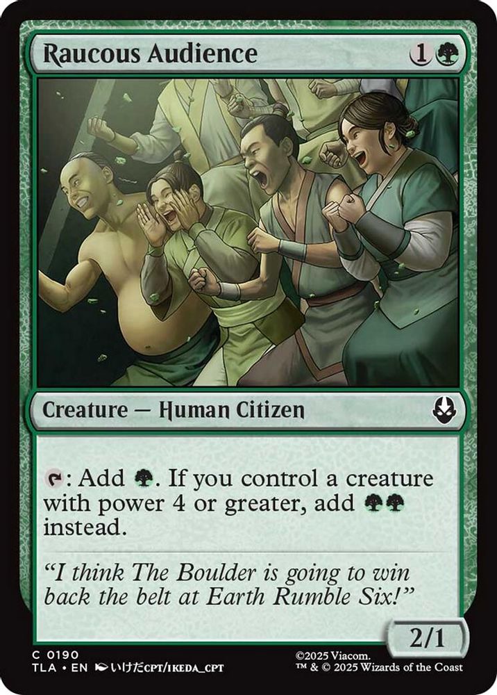 2025 Magic: The Gathering: Avatar: The Last Airbender (TLA) - Raucous Audience (#190, Common) (, Near Mint)