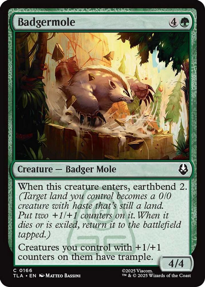 2025 Magic: The Gathering: Avatar: The Last Airbender (TLA) - Badgermole (#166, Common) (, Near Mint)