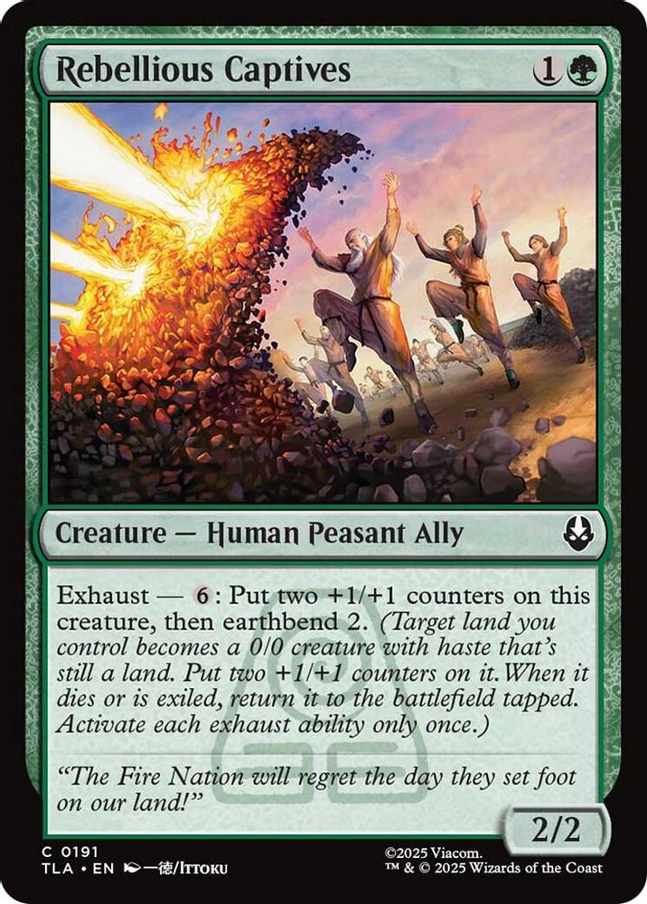 2025 Magic: The Gathering: Avatar: The Last Airbender (TLA) - Rebellious Captives (#191, Common)