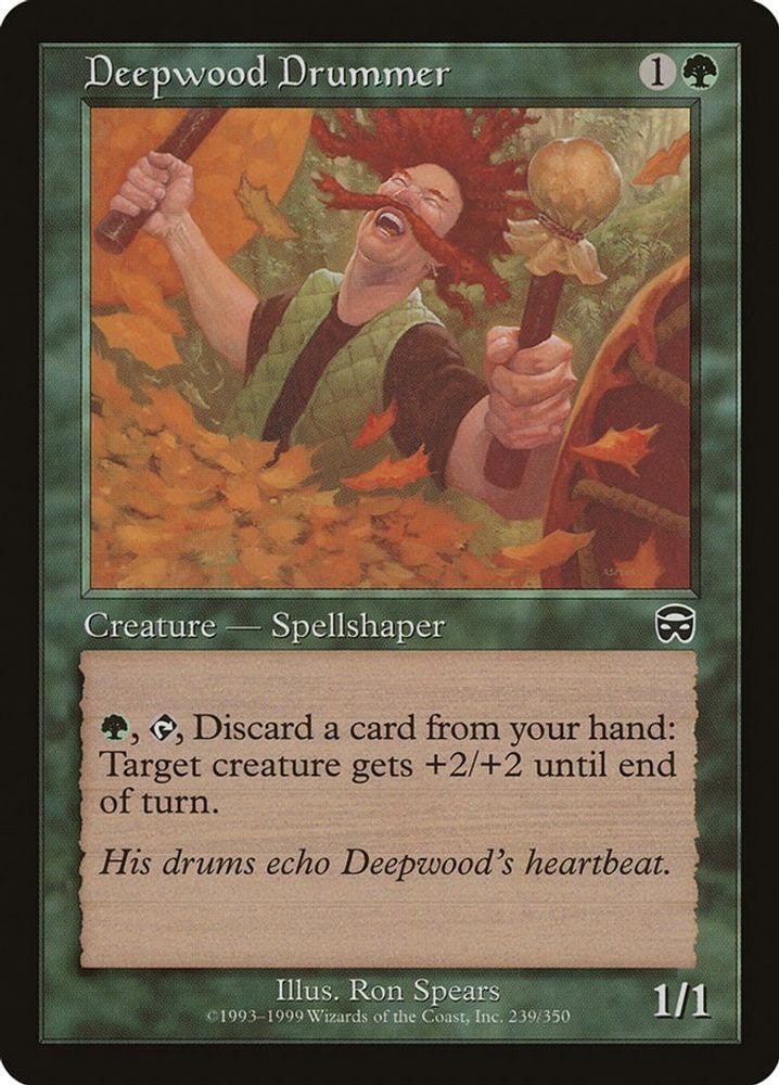 1999 Magic: The Gathering: Mercadian Masques (MMQ) - Deepwood Drummer (#239, Common) (, Near Mint)