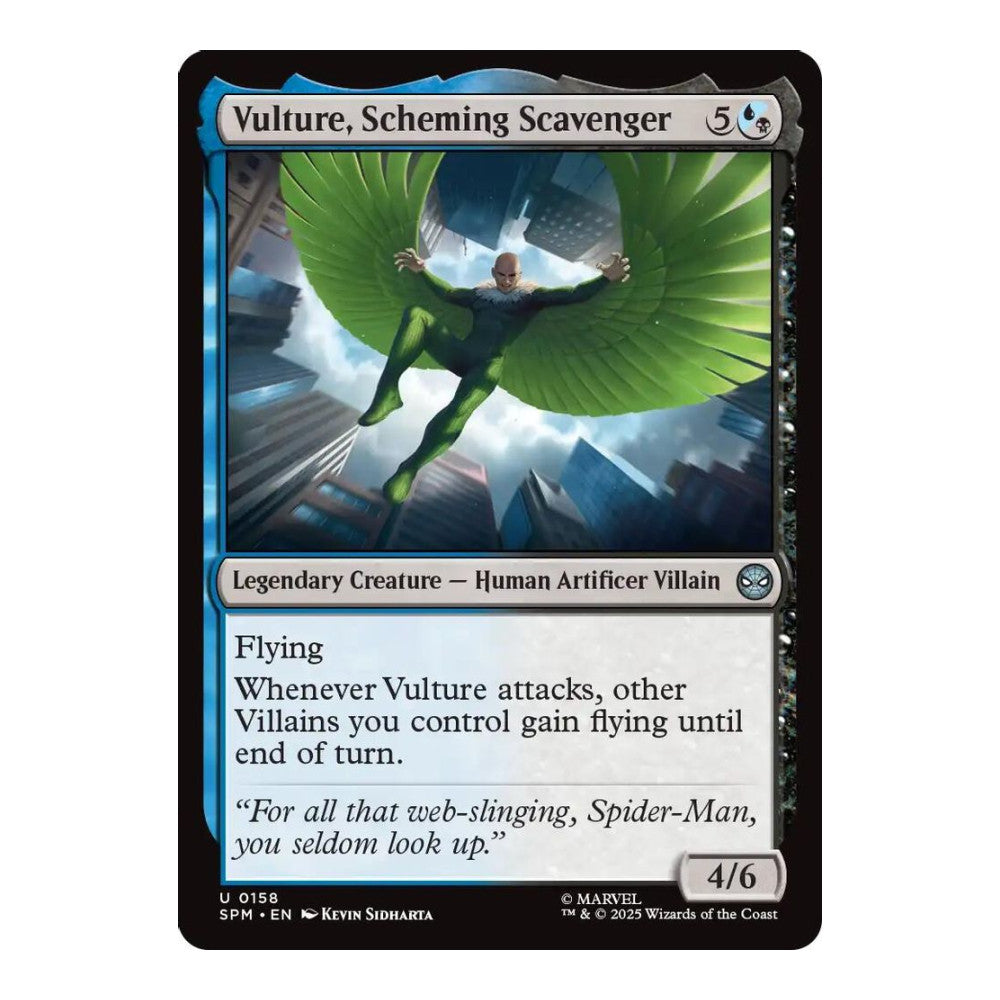 2025 Magic: The Gathering: Marvel's Spider-Man (SPM) - Vulture, Scheming Scavenger (#158, Uncommon) (, Near Mint)