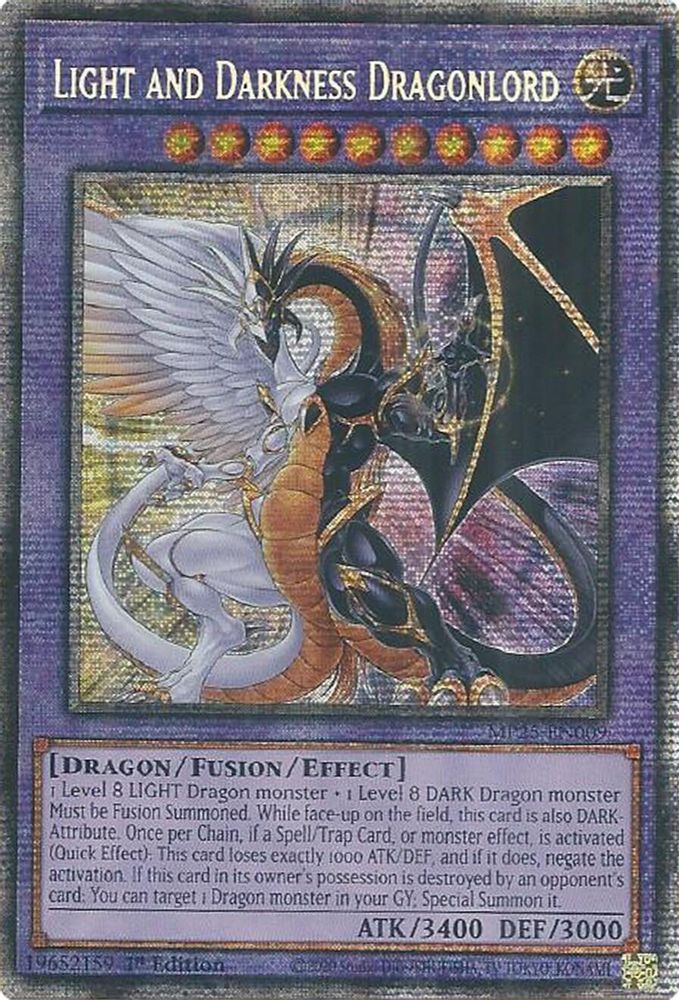 2025 YuGiOh: 2025 Mega-Pack (MP25) - Light and Darkness Dragonlord (#MP25-EN009, Starlight Rare) (1st Edition, Near Mint)
