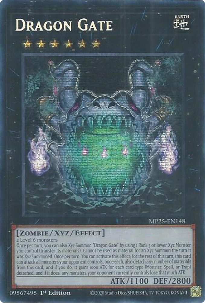 2025 YuGiOh: 2025 Mega-Pack (MP25) - Dragon Gate (#MP25-EN148, Prismatic Secret Rare) (1st Edition, Near Mint)