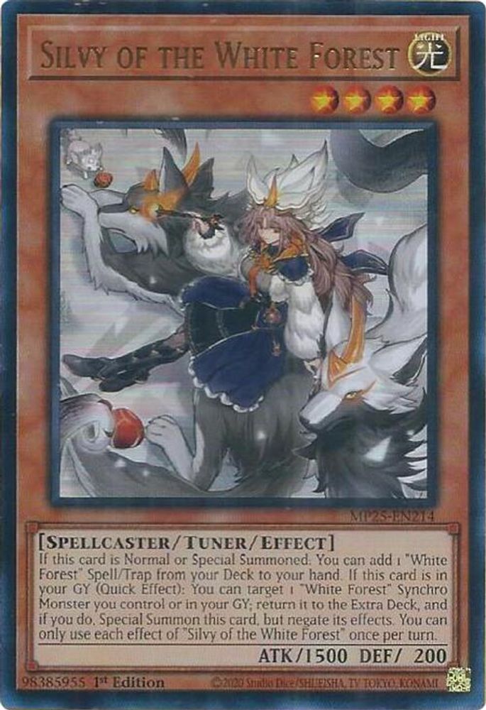2025 YuGiOh: 2025 Mega-Pack (MP25) - Silvy of the White Forest (#MP25-EN214, Ultra Rare) (1st Edition, Near Mint)