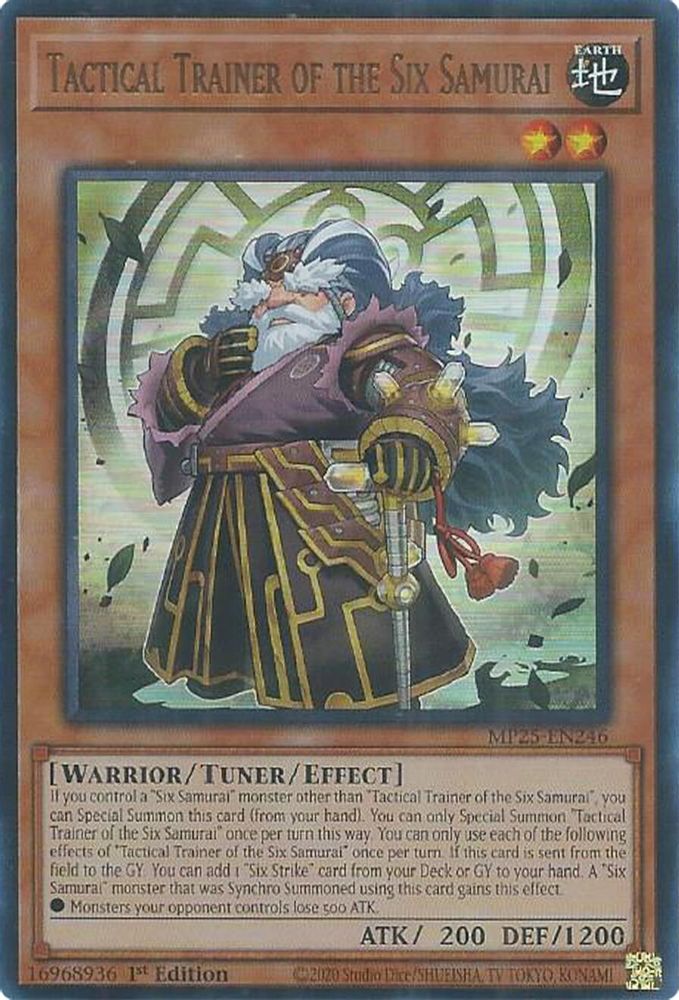 2025 YuGiOh: 2025 Mega-Pack (MP25) - Tactical Trainer of the Six Samurai (#MP25-EN246, Ultra Rare) (1st Edition, Near Mint)