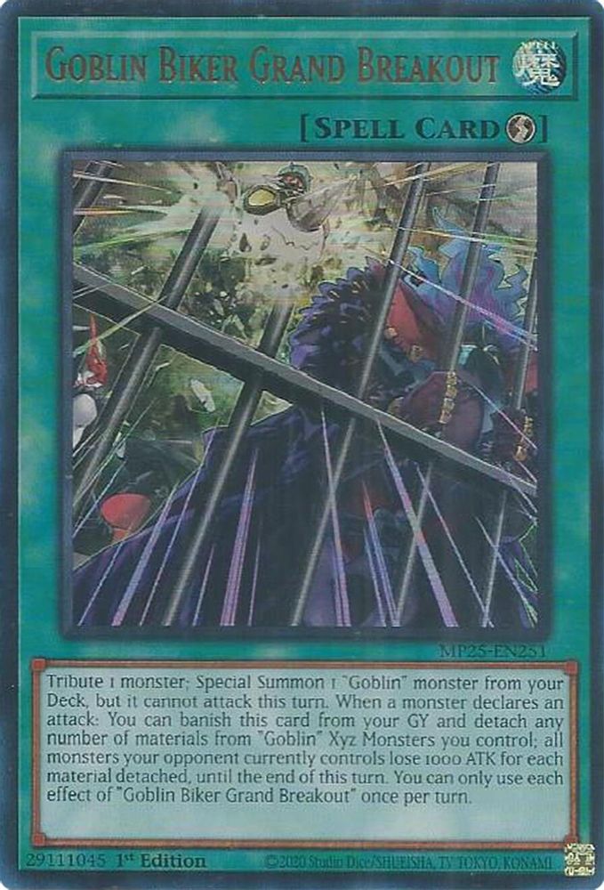 2025 YuGiOh: 2025 Mega-Pack (MP25) - Goblin Biker Grand Breakout (#MP25-EN251, Ultra Rare) (1st Edition, Near Mint)