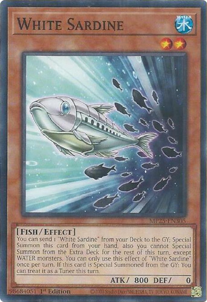 2025 YuGiOh: 2025 Mega-Pack (MP25) - White Sardine (#MP25-EN305, Common) (1st Edition, Near Mint)