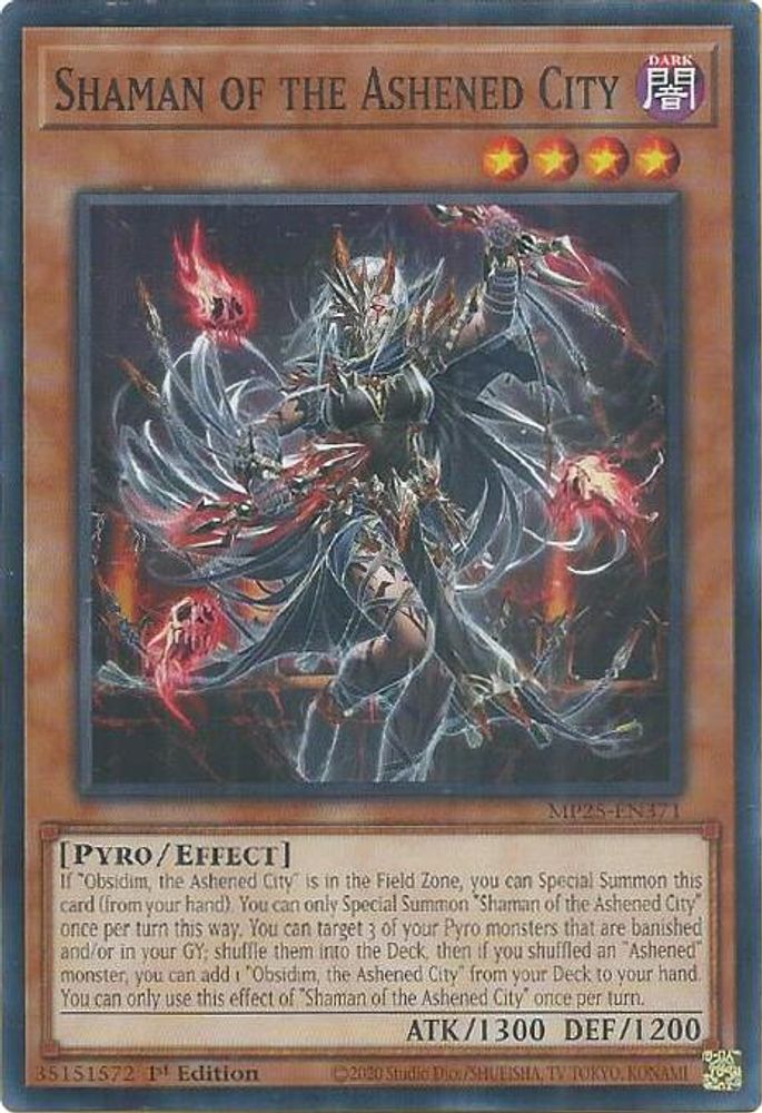 2025 YuGiOh: 2025 Mega-Pack (MP25) - Shaman of the Ashened City (#MP25-EN371, Common) (1st Edition, Near Mint)