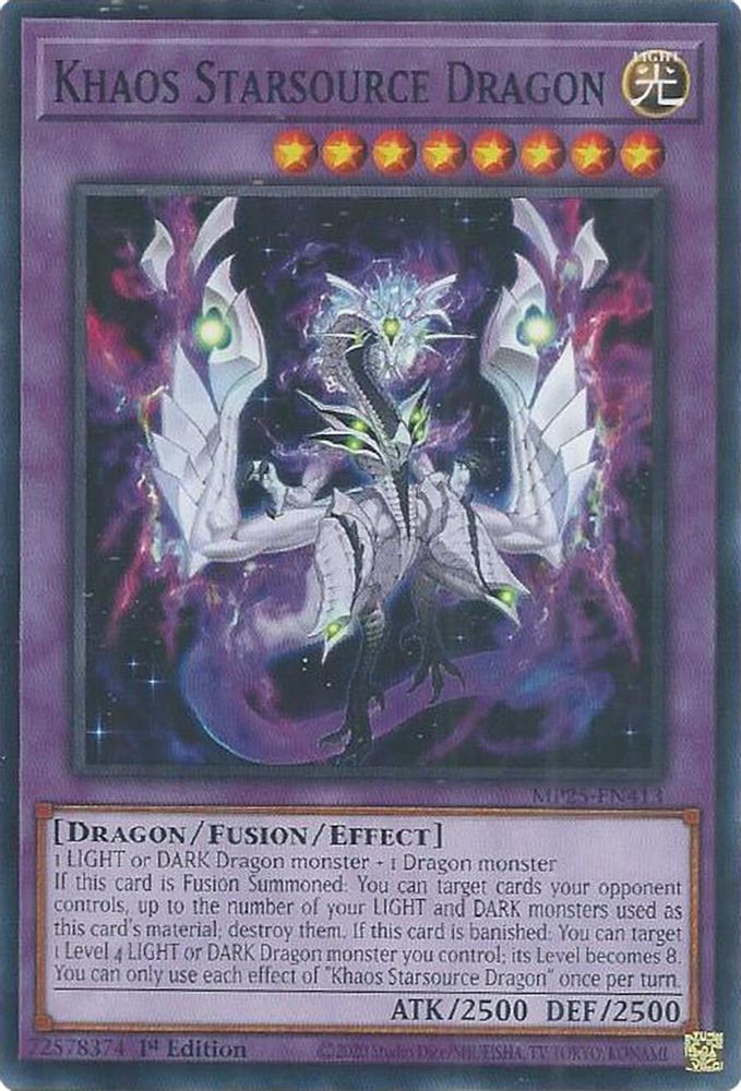 2025 YuGiOh: 2025 Mega-Pack (MP25) - Khaos Starsource Dragon (#MP25-EN413, Common) (1st Edition, Near Mint)