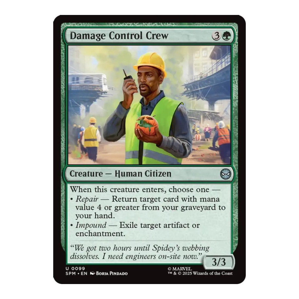 2025 Magic: The Gathering: Marvel's Spider-Man (SPM) - Damage Control Crew (#99, Uncommon) (, Near Mint)