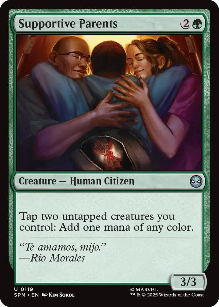 2025 Magic: The Gathering: Marvel's Spider-Man (SPM) - Supportive Parents (#119, Uncommon) (, Near Mint)