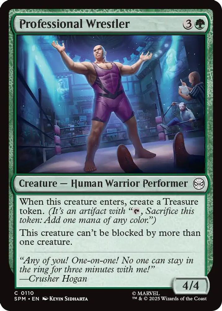 2025 Magic: The Gathering: Marvel's Spider-Man (SPM) - Professional Wrestler (#110, Common) (, Near Mint)
