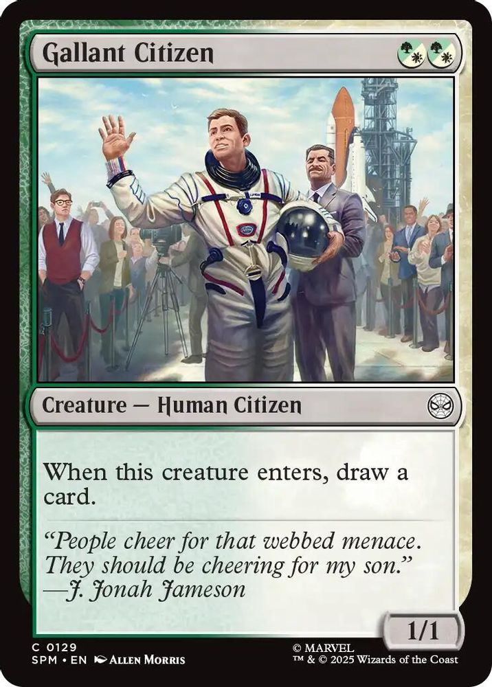 2025 Magic: The Gathering: Marvel's Spider-Man (SPM) - Gallant Citizen (#129, Common) (, Near Mint)