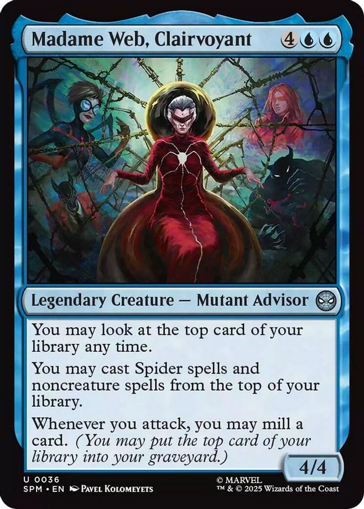 2025 Magic: The Gathering: Marvel's Spider-Man (SPM) - Madame Web, Clairvoyant (#36, Uncommon) (, Near Mint)