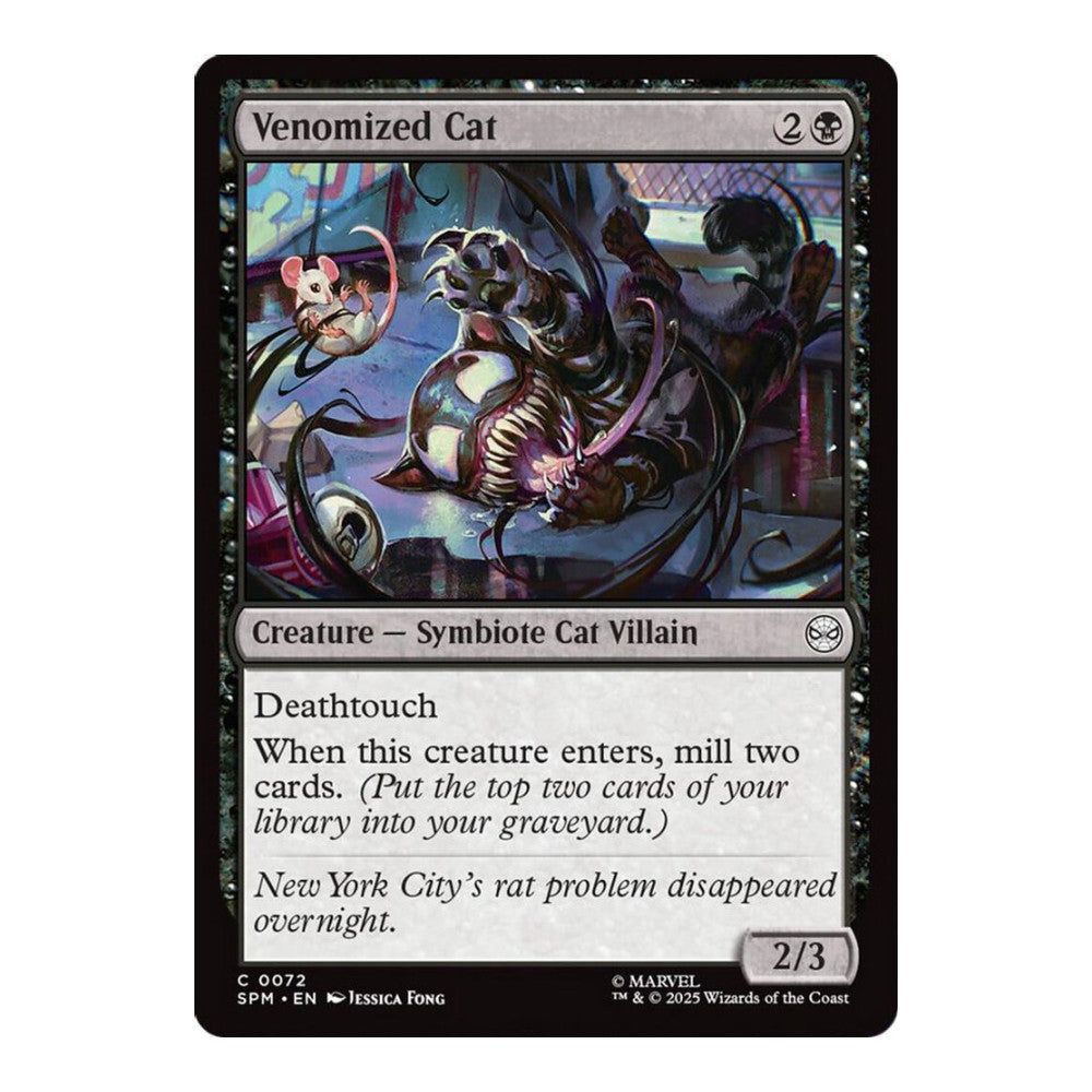 2025 Magic: The Gathering: Marvel's Spider-Man (SPM) - Venomized Cat (#72, Common) (, Near Mint)