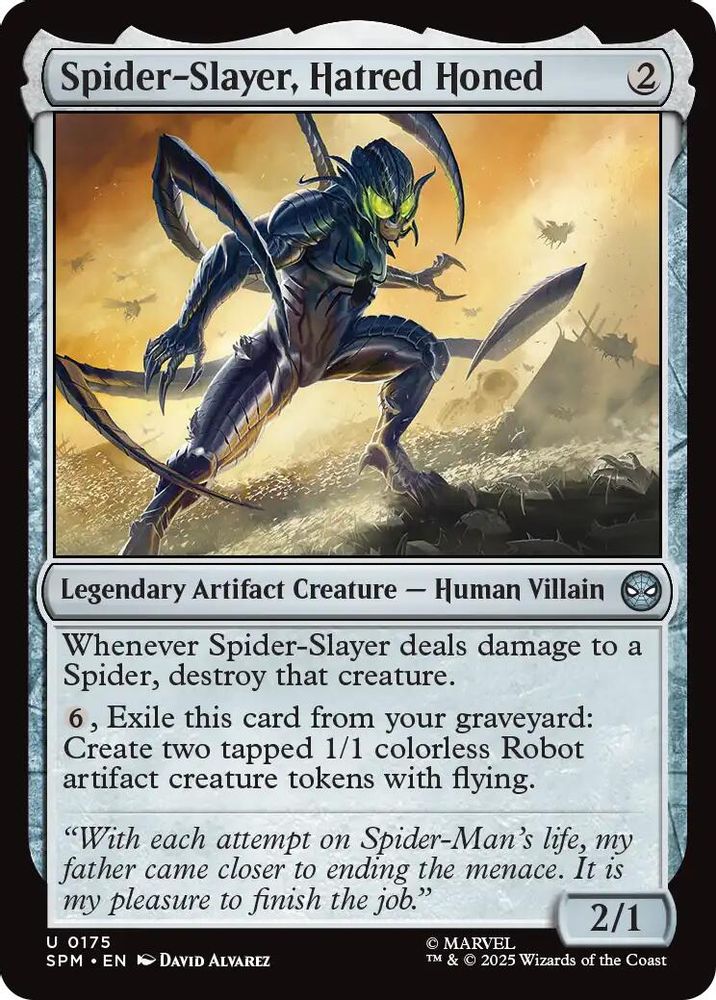 2025 Magic: The Gathering: Marvel's Spider-Man (SPM) - Spider-Slayer, Hatred Honed (#175, Uncommon) (, Near Mint)