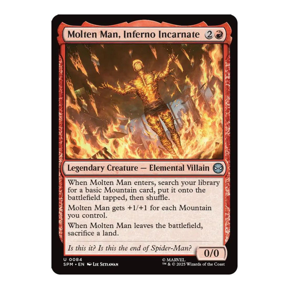 2025 Magic: The Gathering: Marvel's Spider-Man (SPM) - Molten Man, Inferno Incarnate (#84, Uncommon) (, Near Mint)