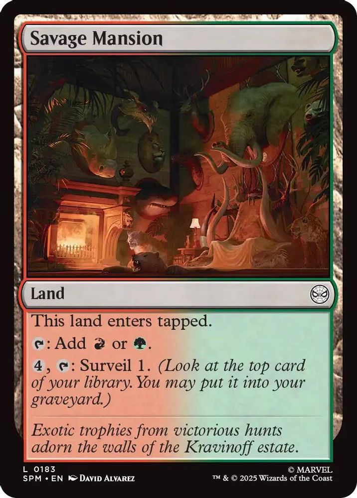 2025 Magic: The Gathering: Marvel's Spider-Man (SPM) - Savage Mansion (#183, Land)