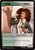 2025 Magic: The Gathering: Marvel's Spider-Man (SPM) - Human Citizen // Treasure Double-Sided Token (#4 // 7, Token) (, Near Mint)