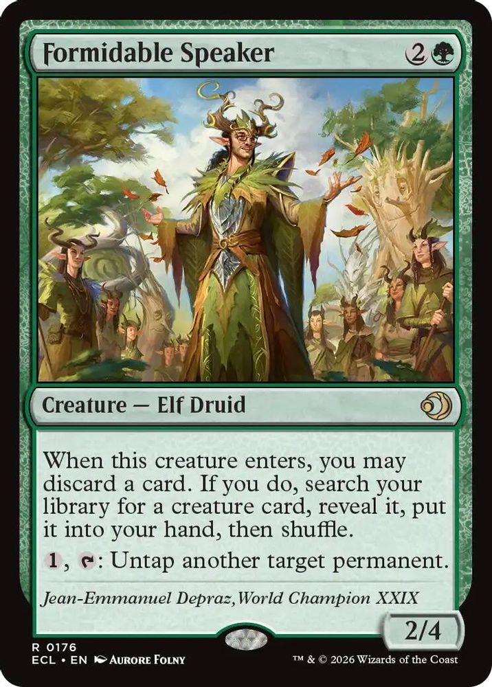 2026 Magic: The Gathering: Lorwyn Eclipsed (ECL) - Formidable Speaker (#176, Rare) (, Near Mint)
