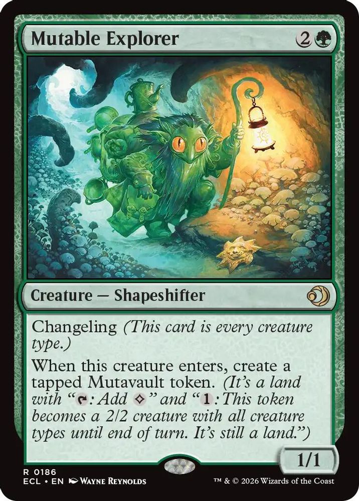 2026 Magic: The Gathering: Lorwyn Eclipsed (ECL) - Mutable Explorer (#186, Rare) (, Near Mint)