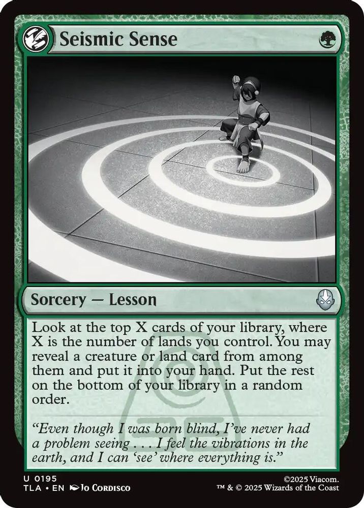 2025 Magic: The Gathering: Avatar: The Last Airbender (TLA) - Seismic Sense (#195, Uncommon) (, Near Mint)