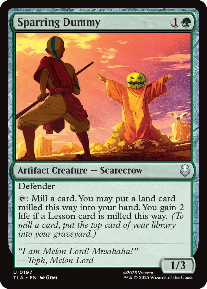 2025 Magic: The Gathering: Avatar: The Last Airbender (TLA) - Sparring Dummy (#197, Uncommon) (, Near Mint)