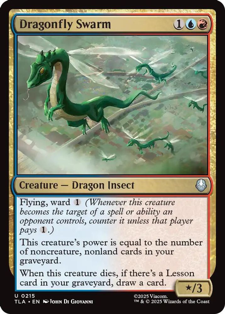 2025 Magic: The Gathering: Avatar: The Last Airbender (TLA) - Dragonfly Swarm (#215, Uncommon) (, Near Mint)