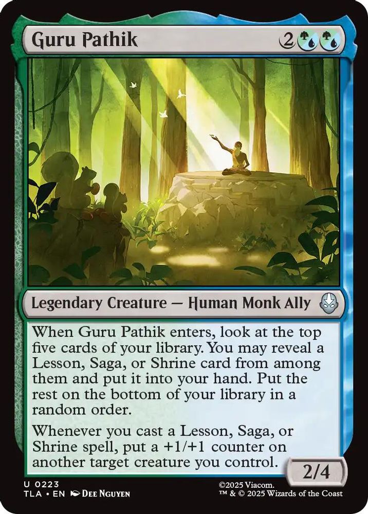 2025 Magic: The Gathering: Avatar: The Last Airbender (TLA) - Guru Pathik (#223, Uncommon) (, Near Mint)