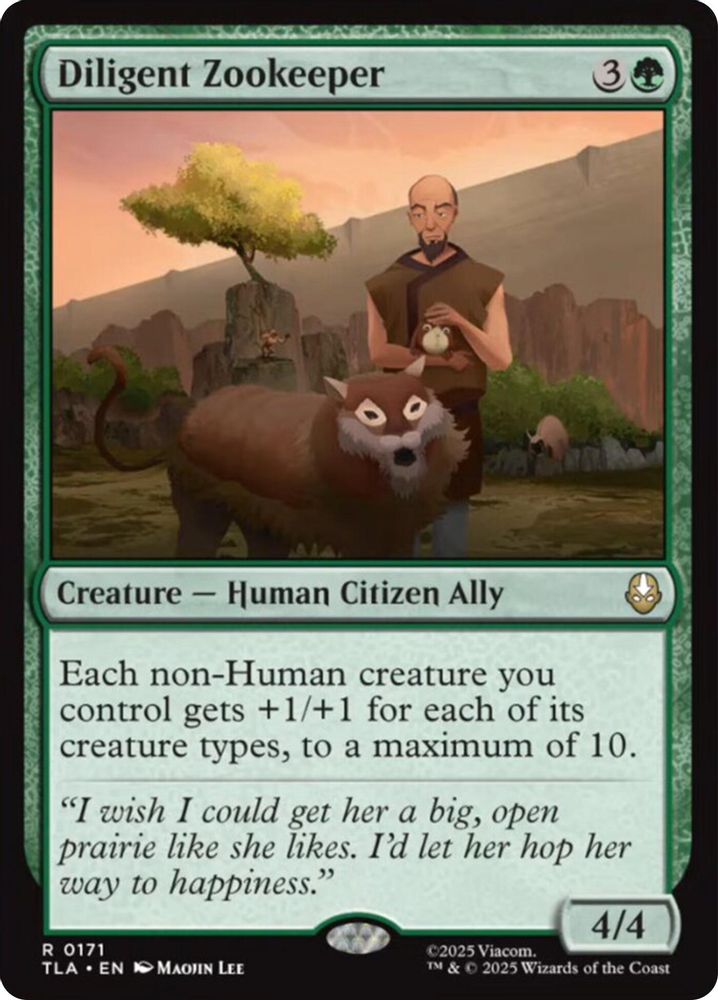 2025 Magic: The Gathering: Avatar: The Last Airbender (TLA) - Diligent Zookeeper (#171, Rare) (, Near Mint)
