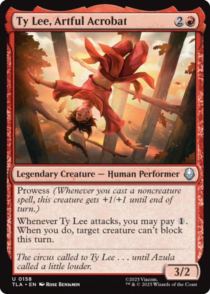 2025 Magic: The Gathering: Avatar: The Last Airbender (TLA) - Ty Lee Artful Acrobat (#158, Uncommon) (, Near Mint)