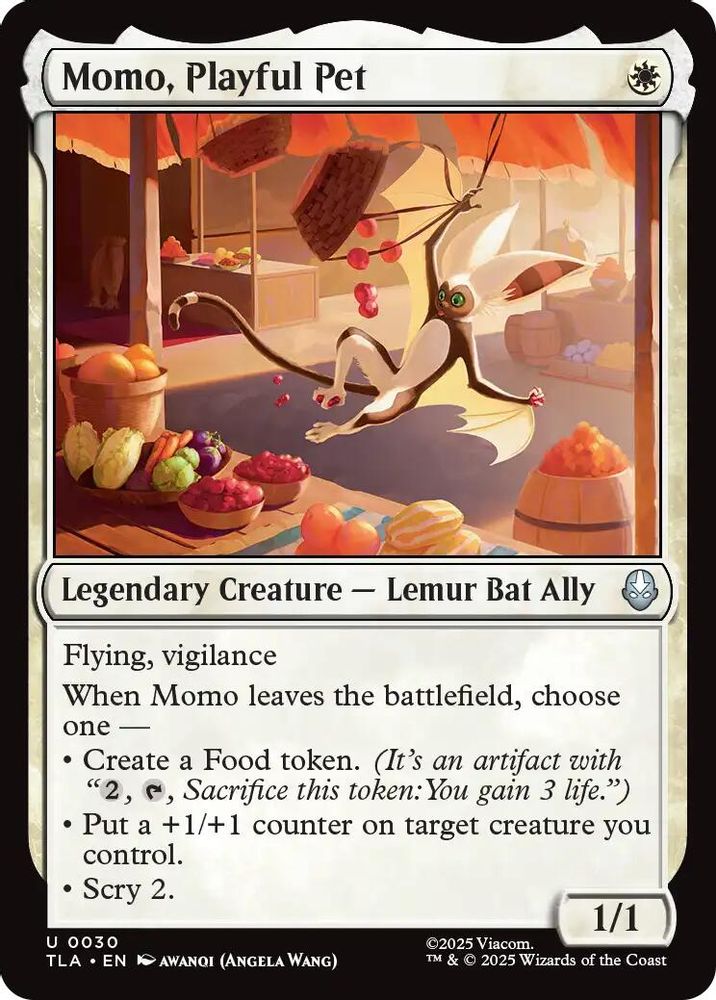 2025 Magic: The Gathering: Avatar: The Last Airbender (TLA) - Momo Playful Pet (#30, Uncommon) (, Near Mint)