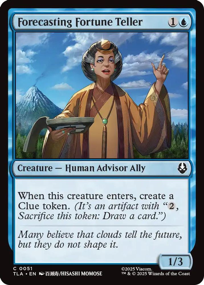 2025 Magic: The Gathering: Avatar: The Last Airbender (TLA) - Forecasting Fortune Teller (#51, Common)