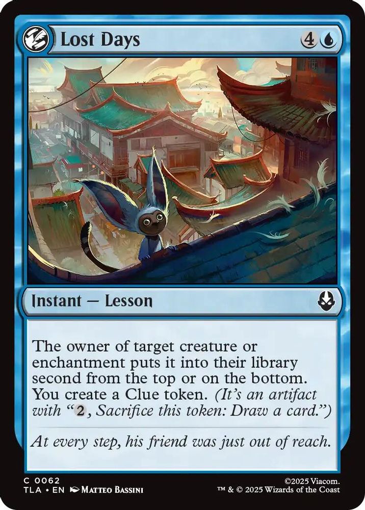 2025 Magic: The Gathering: Avatar: The Last Airbender (TLA) - Lost Days (#62, Common) (, Near Mint)