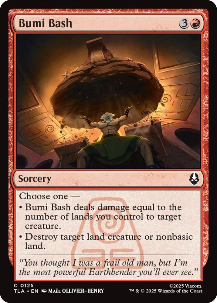 2025 Magic: The Gathering: Avatar: The Last Airbender (TLA) - Bumi Bash (#125, Common)
