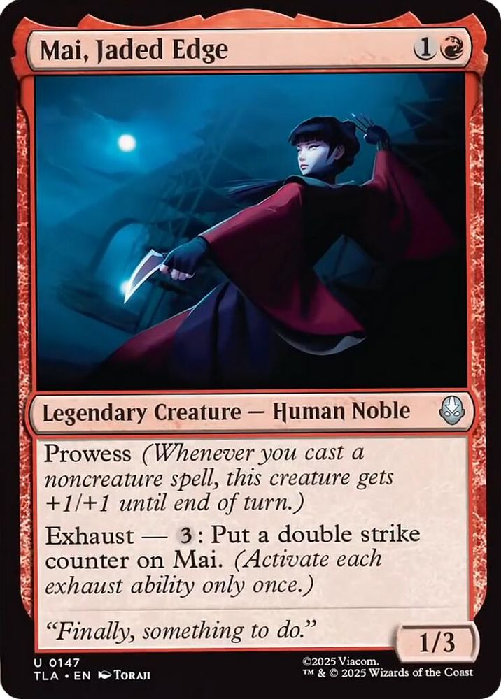 2025 Magic: The Gathering: Avatar: The Last Airbender (TLA) - Mai Jaded Edge (#147, Uncommon) (, Near Mint)