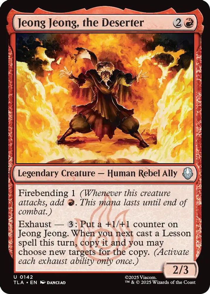 2025 Magic: The Gathering: Avatar: The Last Airbender (TLA) - Jeong Jeong the Deserter (#142, Uncommon) (, Near Mint)