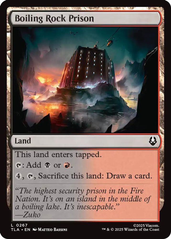 2025 Magic: The Gathering: Avatar: The Last Airbender (TLA) - Boiling Rock Prison (#267, Land) (, Near Mint)